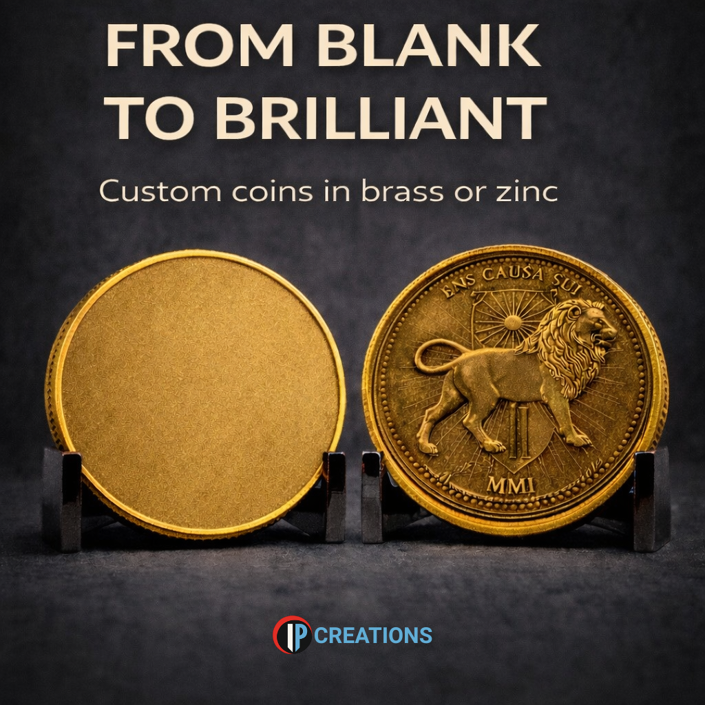 Custom Coin Design in Brass or Zinc | Two-sided Personalized Collectable Coin